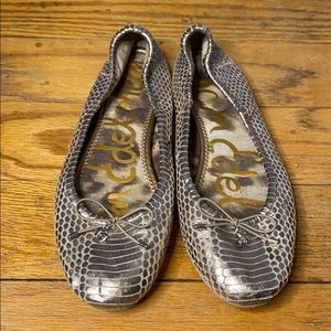 Sam Edelman Felicia Ballet Flats Snakeskin  7.5